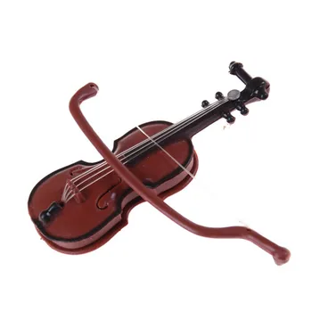 1:12 leļļu Namiņš Miniatūras Vijoles Mūzikas Instrumentu Kolekcija DIY Par Leļļu Nams Dekori Aksesuāri Bērniem Dāvanu