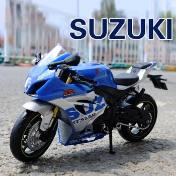 1:12 Suzuki GSX-R1000R L7 Sacīkšu Motocikliem Sakausējuma Motocikla Modeli, Amortizatori Kolekcija Rotaļu Auto Mazulis Dāvanu