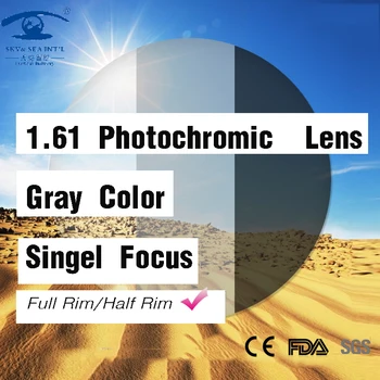 1.61 Indekss Photochromic Lēcas Pelēkā Krāsainas Lēcas, Acu Receptes, Lēcas, Acu Pārejas Objektīvu Tuvredzība lentes opticos