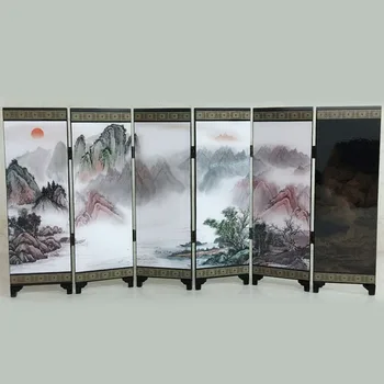 1 Gab. Koka Ķīniešu Stilā Vintage Retro Mazo Locīšanas Paneļa Ekrānu, Istabas Dalītājs