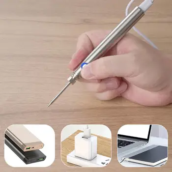 1 Iestatiet Ērta Mini lodāmurs Droši Izmantot Lodēšanas Alva Pildspalva USB Uzlādes Mini Lodēšanu un Metināšanu Pildspalvu Remonts