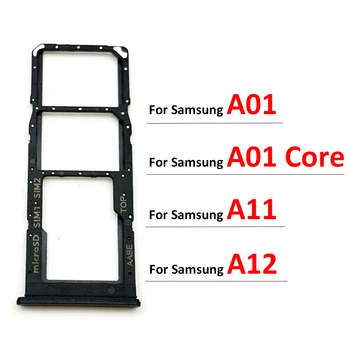 100% Oriģināls Jauno Samsung Galaxy A01 Core A11 A12 Dual Sim Kartes slots, renes Turētājs remonts daļa