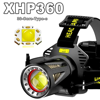 100000LM XHP360 lieljaudas Zvejas Uzlādējams Lukturis Gaismas Lukturu Tūrisma Pārgājieni Led Lukturi 7800mAH Kā Power Bank