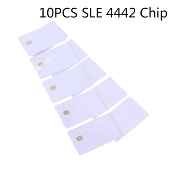 10Pcs SLE 4442 Mikroshēma Ar Hico Magnētisko Svītru, Sazinieties IC Card 2 In 1 Tukšu Karti