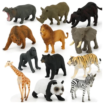 12Pcs Dzīvnieku Statuetes ToyRealistic Meklē Dzīvnieku Modeļi Rotaļlietas Savvaļas Džungļos Dzīvnieku Izcelsmes Galda Rotājumu 3 Bērni Bērniem