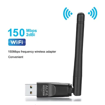 150Mbps Bezvadu WiFi Adapteri Tīkla Karte Mini USB 2.0, Antenu, DATORU LAN, Wi-Fi Uztvērējs Dongle 802.11 b/g/n, Lai Portatīvo DATORU