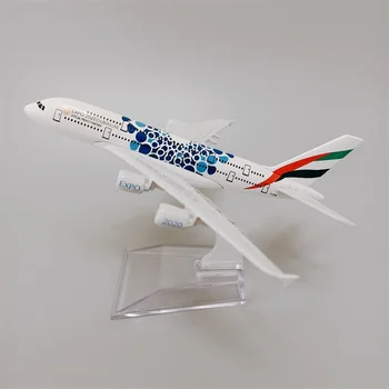 16cm Sakausējuma Metāla Gaisa EXPO 2020 DUBAIUAE DUBAIJA Airbus 380 A380 Airlines Lidmašīnas Modeli Airways Lējumiem Gaisa Plaknes lidmodeļiem