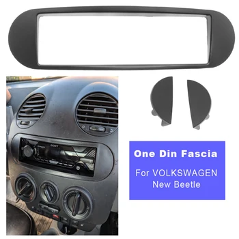 1din Radio Fascijas Par VOLKSWAGEN VW Beetle Rāmis DVD Stereo Dash Paneļu Montāža Apdare Komplekts