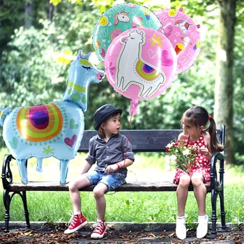 1gb Karikatūra Lamu Alumīnija Folijas gaisa Balons Dzīvnieku Alpakas Gaisa Balonu, Dzimšanas dienu, Bērnu Dušas Meksikas Fiesta Luau Puse Piegāde