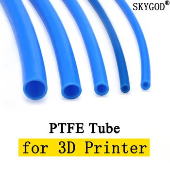 1M PTFE Caurule 3D Printeri Detaļu Caurules ID 1 2 2.5 3 4 5 6 7 8 10 mm F46 Izolētas Šļūtenes Stingrās Caurules 600V