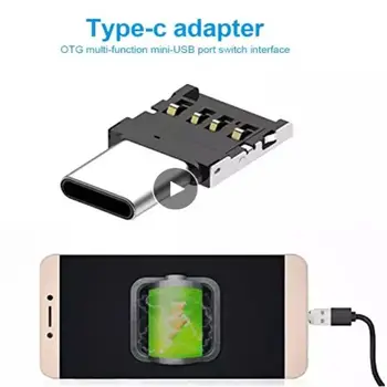 2 In 1 Tips-C OTG USB Interfeiss OTG Adaptera Kabeli Ātri Nodot Savienotājs Converter Pozitīvs Negatīvs Pluggable Par Xiaomi