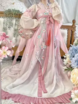 2023 seno kimono hanfu kleita vasaras tang izšuvumi ķīniešu stilā tradicionālo cosplay svārki atbilstu kleitas, tērpu apģērbs