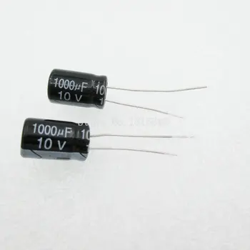 20PCS/DAUDZ Alumīnija elektrolītisko kondensators 1000uF 10V 8*12 Elektrolītiskos Kondensators 1000uf 10v