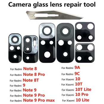 2gab Aizmugurējo Kameru Stikla Objektīvs Xiaomi Redmi, Ņemiet vērā, 8 8T 9 9.C 9S 10S 10T Pro Max 10 Lite Atpakaļskata Kamera Aizkars ar Līmes Nomaiņa