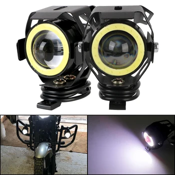 2gab Autonoma Darba Lampas Universal LED dienas gaitas lukturi Prožektori Angel Eye Motociklu Vietas, Miglas lukturis Motocikla Lukturis 12V Mini U5