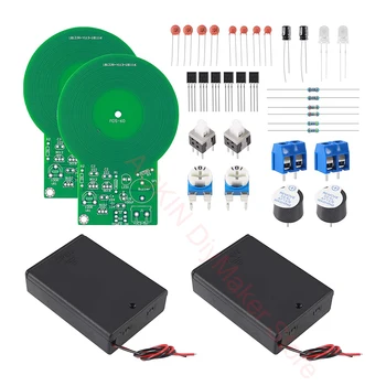 2gab Metāla Detektoru Komplektu Elektronisko Lodēšanas Prakse Komplekts bezkontakta Sensors, Borta Moduļa un 1,5 V AA Baterijas Turētāju Gadījumā