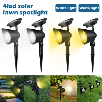 2gab Āra Saules Spotlight LED Dārza Gaismu, IP65 Waterproof Soalr Lampas Zālienu Pagalmu, Parka Ceļu, Spot Gaismas Dārza Dekori