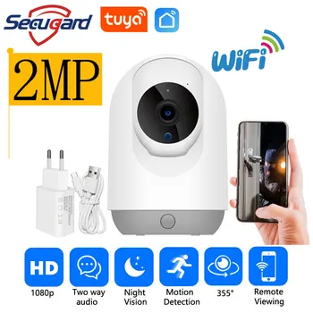 2MP Tuya WiFi Kameru Iekštelpu 1080P PTZ Uzraudzības Automātiskā Izsekošanas divvirzienu Balss IP Kameras Smart Home Drošības Baby Monitor