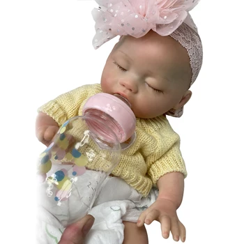 35 CM Mīksts Pilna Ķermeņa Cietā Silikona Bebe Atdzimis Lelle Var dzert pienu var urinēt boneca atdzimis corpo de silikona