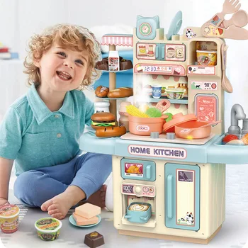 36 cm Bērnu rotaļu Māja Rotaļu Virtuves Komplekts Puzzle Mijiedarbību Mīlestība praktisku Apmācību Bērnu Simulācijas Mini Meitene Gatavošanas Zēns Dāvanu