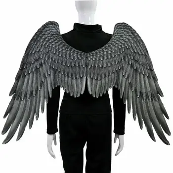 3D Eņģeļa Spārnus Halloween Mardi Gras Tēmu Puse, Kostīmu Cosplay Apdare, Lielie Melnie Spārni Velns Piederumi Pieaugušajiem, Bērniem