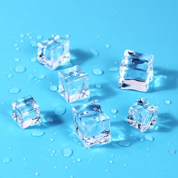 3pcs Akrila Simulācijas Ice Cube Ļoti Caurspīdīga Ledus Malas Garums 2.5/3.0/3.5 cm Foto Piederumi, Aksesuāri Apdare