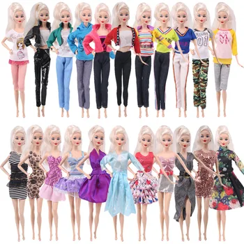 3Pcs/Daudz Barbies Lelle Dsiney Elsa Princese Kleita Karikatūra Svārki Par Barbies Lelle Ikdienas Ikdienas Valkāšanai Dvīņi Apģērbs, Apģērbs Meitenei