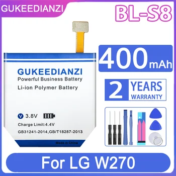 400mAh GUKEEDIANZI Rezerves Akumulators BL-S8 Par LG W270