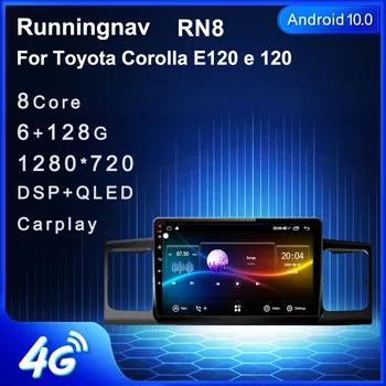 4G LTE Android 10.1/9/8.1 Fit TOYOTA Corolla E120 e 120 2013-2019 Multivides Stereo Auto DVD Atskaņotājs Navigācija GPS Radio