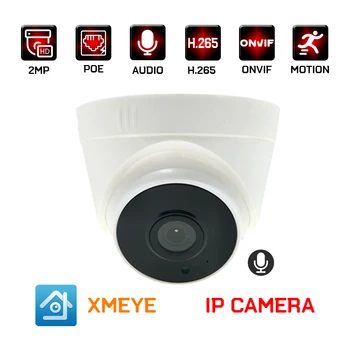 4mp 3mp audio poe ip kameras h.265 2mp cctv video novērošanas drošības dome kamera ar infrasarkano nakts redzamības xmeye p2p onvif