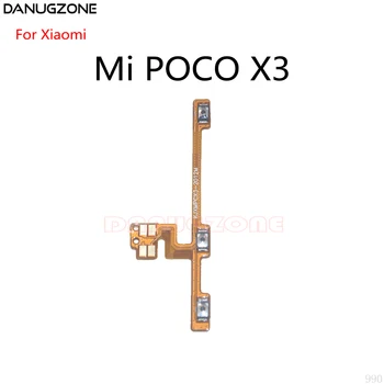 50GAB/Daudz Xiaomi Mi POCO X3 / Pocophone X3 Pro Power Slēdzis, Skaļuma Pogu Mute On / Off Flex Kabelis