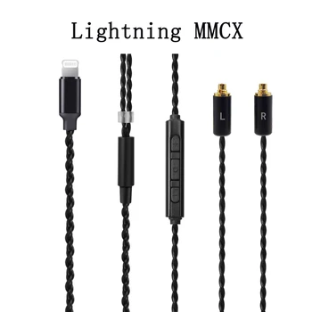 6N OCC viena kristāla vara kabelis Shure MMCX austiņu kabeli Apple Lightning SE215 N3BP N5005 N40 W50 UE900s Sony