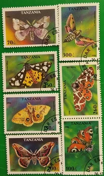 7 GAB., Tanzānija Pasta Zīmogs,1996,Tauriņš Zīmogs,Dzīvnieku Zīmogu,Spiedogu Kolekcija,ko Izmanto ar Amata Zīmi