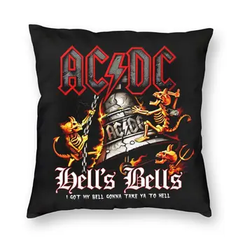 AC DC Bell Rock Roll Spilvens Segums Austrālijas Grupa Zvaigžņu Samta Dīvāna Spilvenu Luksusa Spilveni Mājas Apdare spilvendrānā