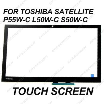 aizstāt 15.6 toshiba Satellite P55W-C L50W-C S50W-C L55W-C touch screen bezel Stikla panelis Digitizer Priekšējā Sensora displejs