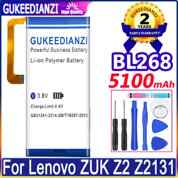 Akumulatora BL268 BL 268 Lenovo ZUK Z2 5100mAh Mobilo Telefonu Rezerves Augstas Kvalitātes Baterijas, Instrumenti Dāvanas