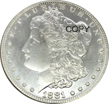 Amerikas savienotās Valstis 1 Vienu Dolāru Morgan Dolāru 1881 o Cupronickel Sudraba Pārklājumu Kopēt Monētas Var Izvēlēties Jebkuru Gads