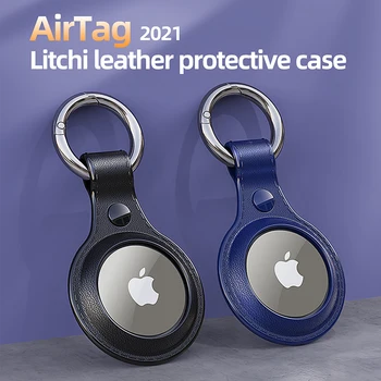 Apple AirTags Ādas Aizsardzības Gadījumā ar Atslēgu gredzens Anti-scratch Portatīvo Piederumi, ādas Aizsargs Vāks Airtags