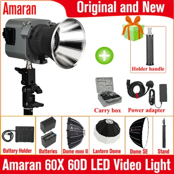 Aputure Amaran 60x 60D LED Video Light Studio LED gaismas 60W Fotogrāfija Apgaismojums Kamera Video Foto Gaismas
