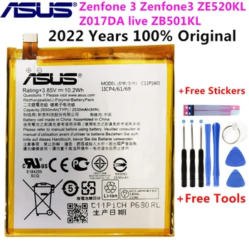 ASUS 100% Oriģināls C11P1601 2650mAh Jaunu Akumulatoru Par ASUS Zenfone 3 Zenfone3 ZE520KL Z017DA dzīvot ZB501KL A007+Bezmaksas Rīki