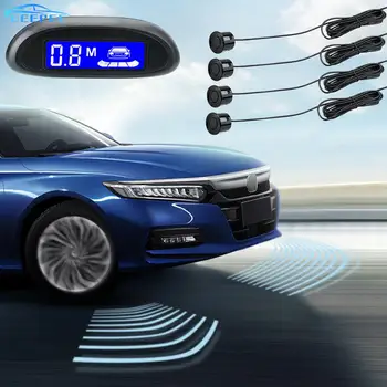 Auto Atpakaļgaitas Radaru 12V DC LCD Automašīnas Novietošanas Sensors, Parking Sensoru Sistēmu, Auto Automātiskā Parktronic Svilpe Detektoru Sistēmas