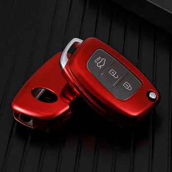 Auto Locīšanas Flip Taustiņu, Lietu Vāku Shell Keychain par Hyundai I10 I20 Ix25 Ix35 Solaris Tucson Sonata, Santa Fe Sporta Elantra Creta