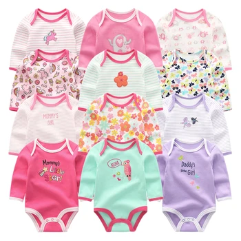 Baby Girl Apģērbu Unicorn Bodysuits 0-12M Roupas de bebe Puiku Drēbes Svītru Jumpsuit Jaundzimušo Kokvilnas Babywear Meiteņu Drēbes