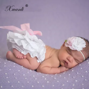 Baby Girl Bloomers, Zīdaiņu Apģērbs vienkrāsainu Zīda Satīna Priekšgala Bērnu Bikses Savirmot Autiņbiksīšu Segtu Bloomer Baby Meitenes Biksītes Bloomers