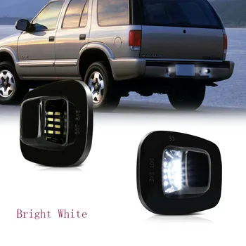 Balta Auto Gaismas Piederumi 92-99 Chevy GMC Tahoe Piepilsētas Yukon Žakete S10 Pikaps BLACK BEZEL Full LED numura zīmju Apgaismojums