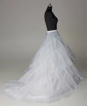 baltā kāzu hops vilcienu, apakšsvārki, kāzu slīdēšanas proms Krinolīns Underskirt kleita
