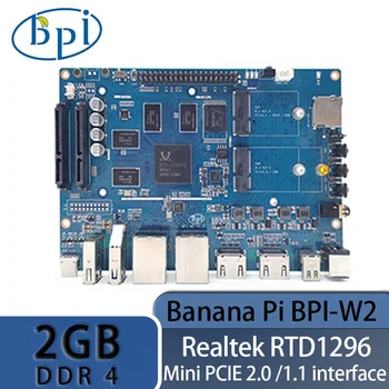 Banānu Pi BPI-W2 Realtek RTD1296 Četrkodolu Mali T820 MP3 GPU 2G DDR4 Ar TF SIM Kartes native SATA 8G eMMC Viena Borta Datoru