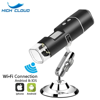 Bezvadu Digitālo Mikroskopu 1080P HD 2MP 8 LED USB Mikroskops ar 50X, lai 1000X WiFi Tālummaiņas Palielinājuma Rokas Endoskopu Saderīgu