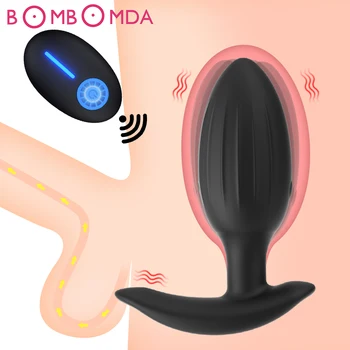 Bezvadu Tālvadības Prostatas Massager Anālais Plug Vibrators Seksa Rotaļlietas Vīriešiem 10 Veidu Vibrācijas Butt Plug Vīriešu Geju Masturbator