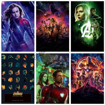 Brīnums 5D DIY Dimanta Krāsošana Pontons Avengers 4 Cross Stitch Komplekti, Pilna Dimanta Urbšanas Izšuvumi Mozaīkas Attēlu Mājas Apdare